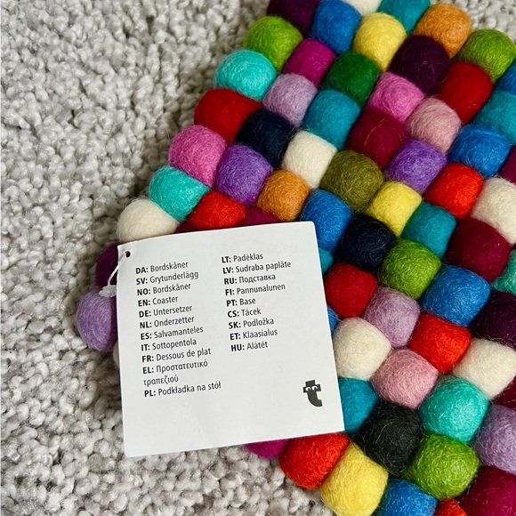 Colourful Trivet for Hot Dishes/Pots 100% Wool NEW WITH TAGS - Picture 9 of 11